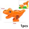 Große Bausteine Marmorrennen Rutschbahn Labyrinth Ball Trichter Dinosaurier Tier Große Partikel Ziegel Kompatibel Duploes Spielzeug