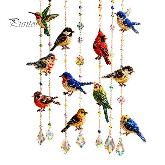 Spiritual Peace Meditation Decor Graceful Bird Wind Chime, Stained Outdoor Sun Catcher Windchime, Colorful Yard Artistic Porch Hanging Decorations