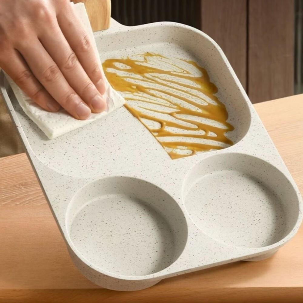 Multi-Section Breakfast Frying Pan 3 In1 Cookware Steak Pot Egg Frying Pan  Breakfast Preparation