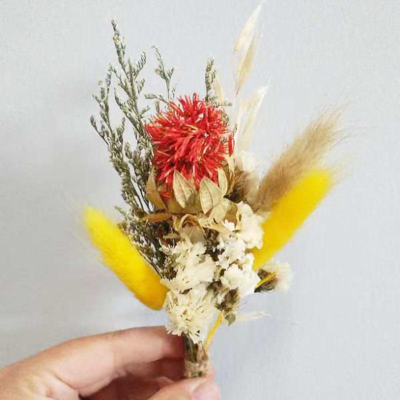 Mini Bukiet, Dekoracja Domu Samochodu, Zawieszka Świąteczna, Pamiątka Ślubna, Suszone Kwiaty, Bukiet z Wiecznych Kwiatów