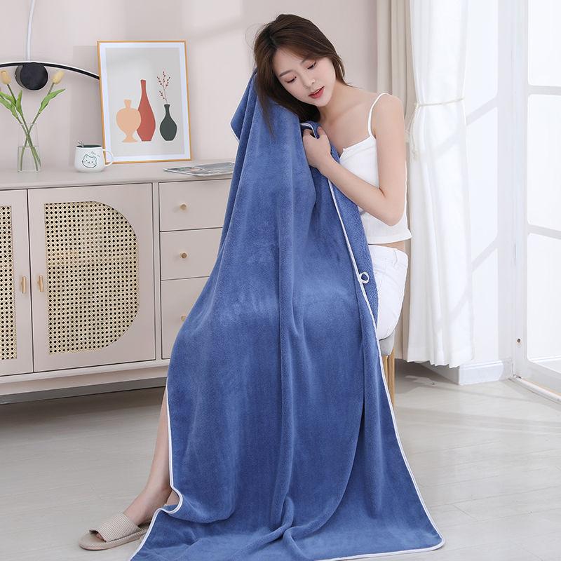 Coral Velvet Bath Towel Thickened Adult Couple's Bathrobe Household Water Absorption Skin Friendly