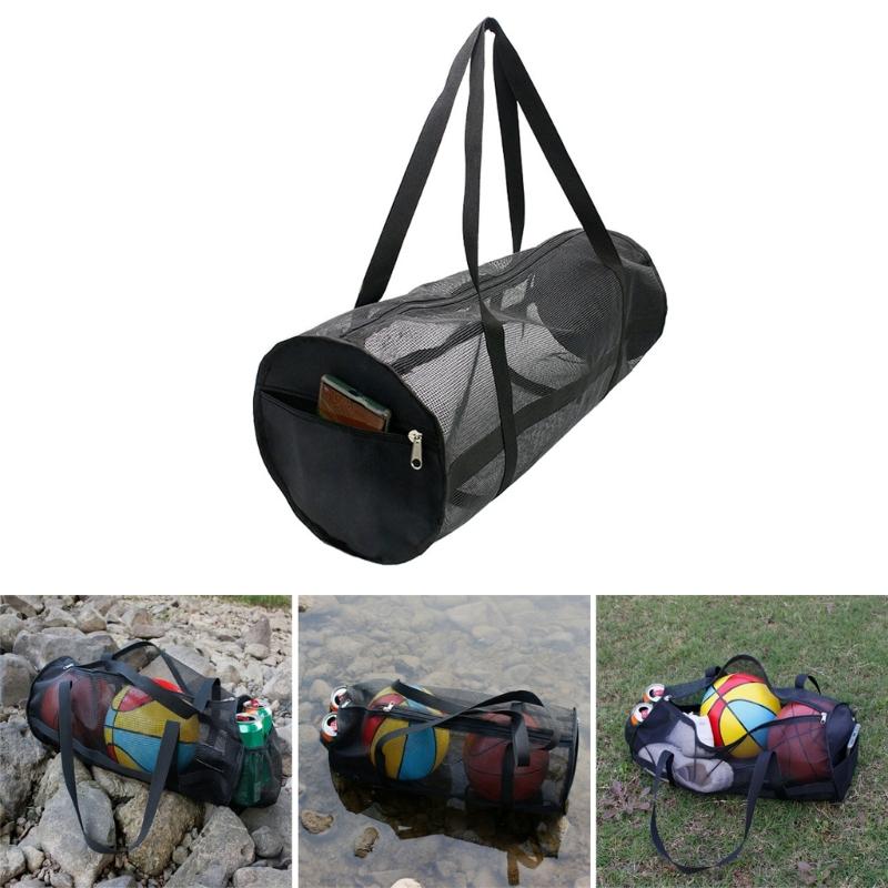 Große Netz-Duffelbags Ausrüstungstasche Tauchen Schnorcheln Ausrüstung Fußball Aufbewahrungstasche Reißfeste Duffelbags Tasche