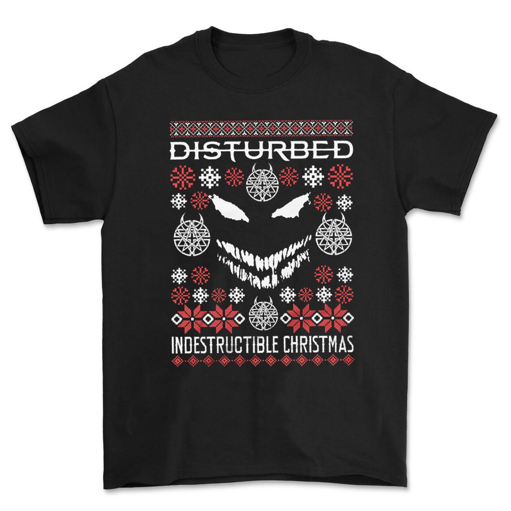 Disturbed Indestructible Ugly Christmas Heavy Metal  DI1172 Unisex T-Shirt M