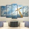 5 Stück Jesus Hände Betende Kreuze Leinwandbild Wandkunst Christliche Gott Poster und Drucke für Wohnzimmerdekoration Ungerahmt