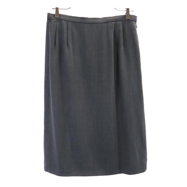 Burberry Sanyo Shokai Rockanzug Set 15 Grau Seitlicher Reißverschluss Damen Gebraucht