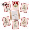 Personalized Christmas Gift Cards Merry DIY Card Kit, Embroidery Stitching Greeting Handmade Making Supplies Set with Tree Design, Beginner-Friendly