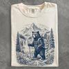 Comfort Colors® Vintage Hiking Bear Tee, Woodland Adventure Camping Shirt, Nature Lover Outdoor Top, Wildlife Gift