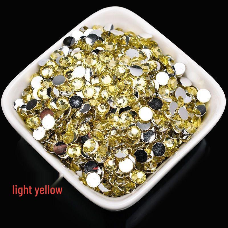2-6mm Round Flatback Resin Rhinestones for DIY Phone Cases & Nail Art - Imitation Austrian Design