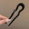 U-shaped Acetic Acid Hairpin Simple Beads Hair Stick Women Girls Colored U-Shaped Irregular Hairpin Jewelry Styling  Accessories