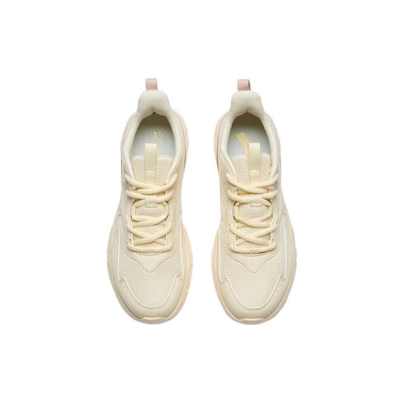 Anta Slip Resistant Abrasion Resistant Low top Running Shoes Women's White Pink Sneakers 922235527-5