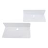 2 Pack Adhesive Floating Shelf Wall Mounted Storage Shelf Display Rack Carbon Steel for Bathroom Kitchen Office White