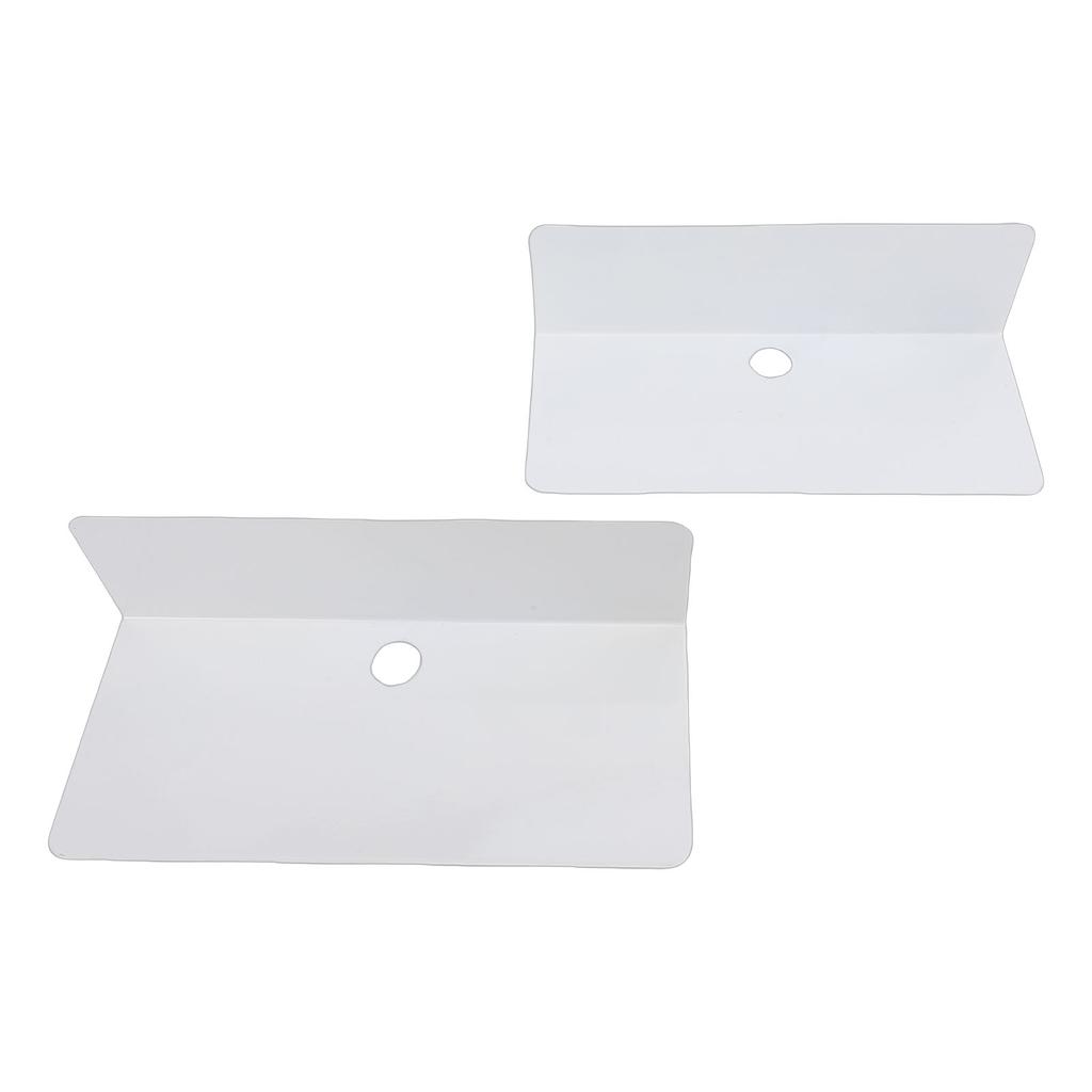 2 Pack Adhesive Floating Shelf Wall Mounted Storage Shelf Display Rack Carbon Steel for Bathroom Kitchen Office White