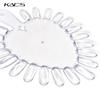 kads 21 PCS False Nail Tips Transparent White Heart-shaped Nail Palette UV Gel Polish  Nail Practice Swatch