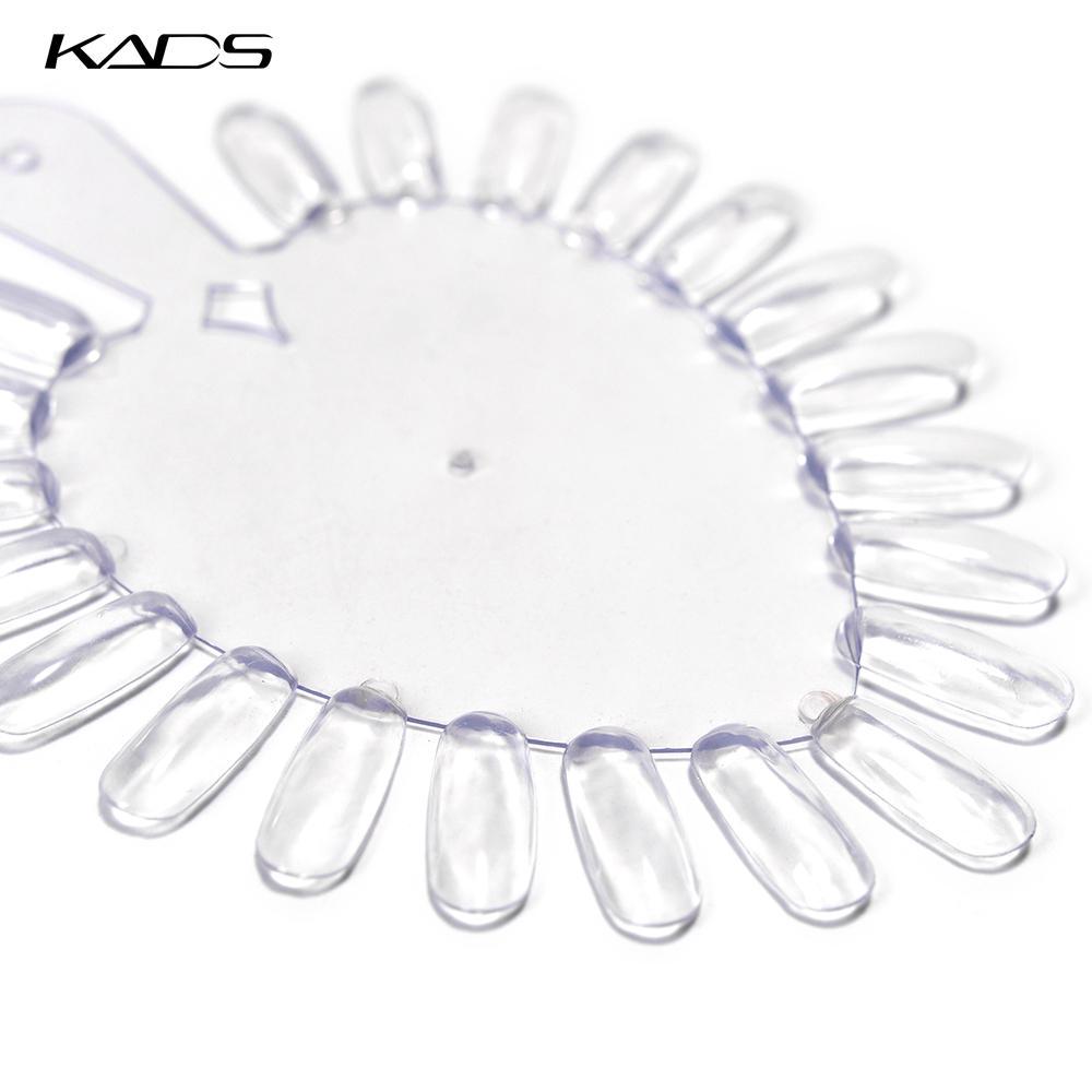kads 21 PCS False Nail Tips Transparent White Heart-shaped Nail Palette UV Gel Polish  Nail Practice Swatch