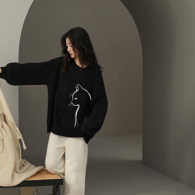 Coral Velvet Pajamas Women Autumn Winter Cashmere and Thick Women Can Wear Warm Home Clothing Set Can Be Worn Outside Sleepwear