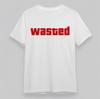 Women's Soft Classic T-Shirt Bold Red Wasted Typography Cotton Plus Size Tee USA