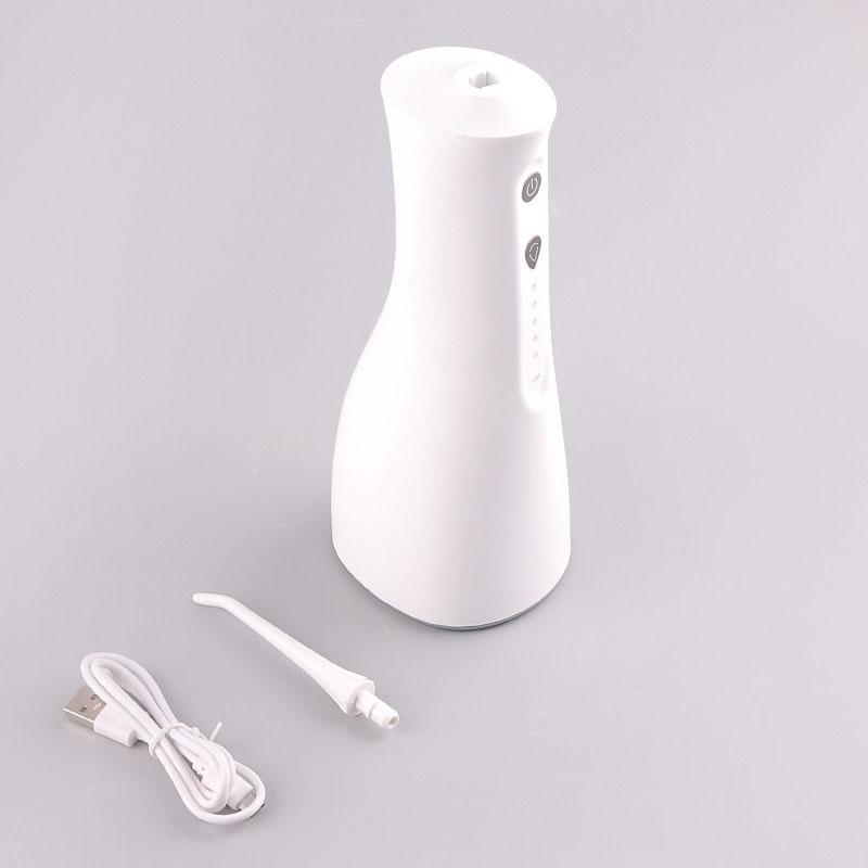 Portable Mini Electric Dental Flusher ABS Five Speed Adjustable Pulse Type Tooth Cleaner with 300ML Large Water Tank