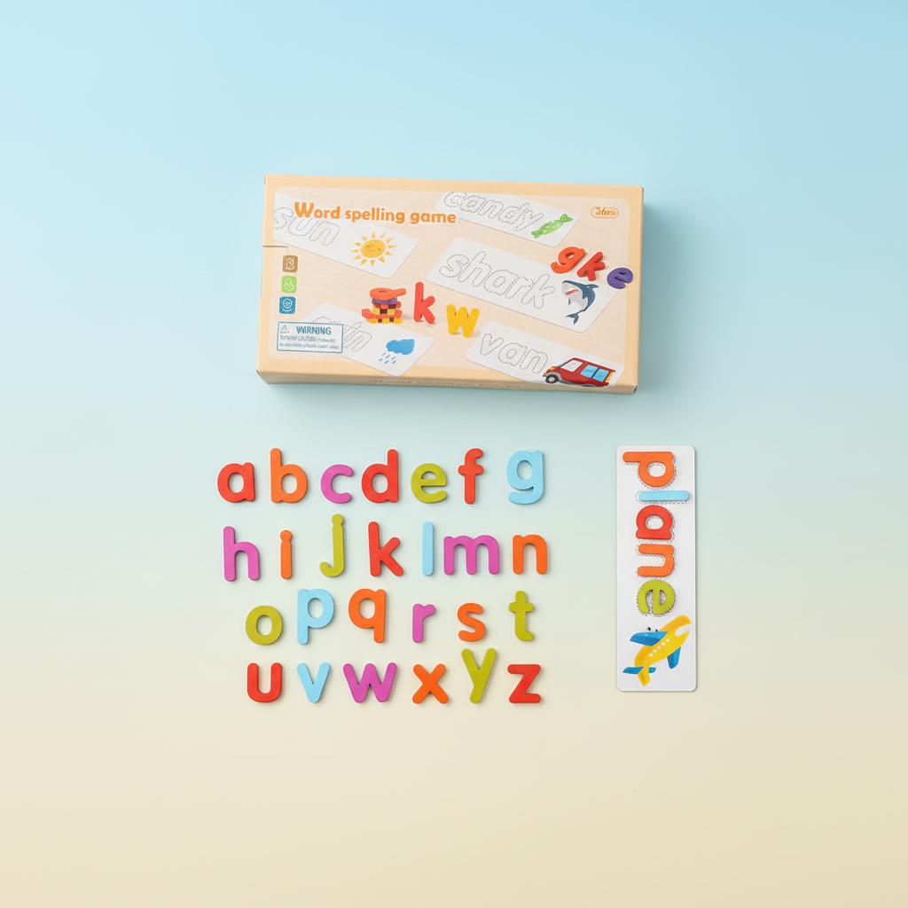 26 Letter Spelling Toys for Kids Educational Early Learning Preschool Teaching Aids with Storage Box