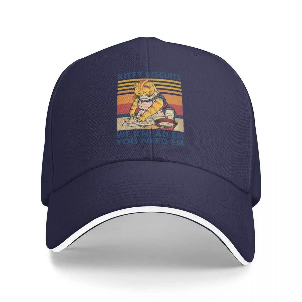 

Kitty Biscuits We Knead Em You Need Em Cat Lover Baking Vintage Baseball Caps Peaked Unisex Hats One Size