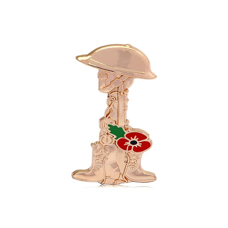 Red Poppy Pins Women Men New Flowers Brooch Pins Remembrance Day Veterans Day Memorial Day Boutonniere Pin Accessories