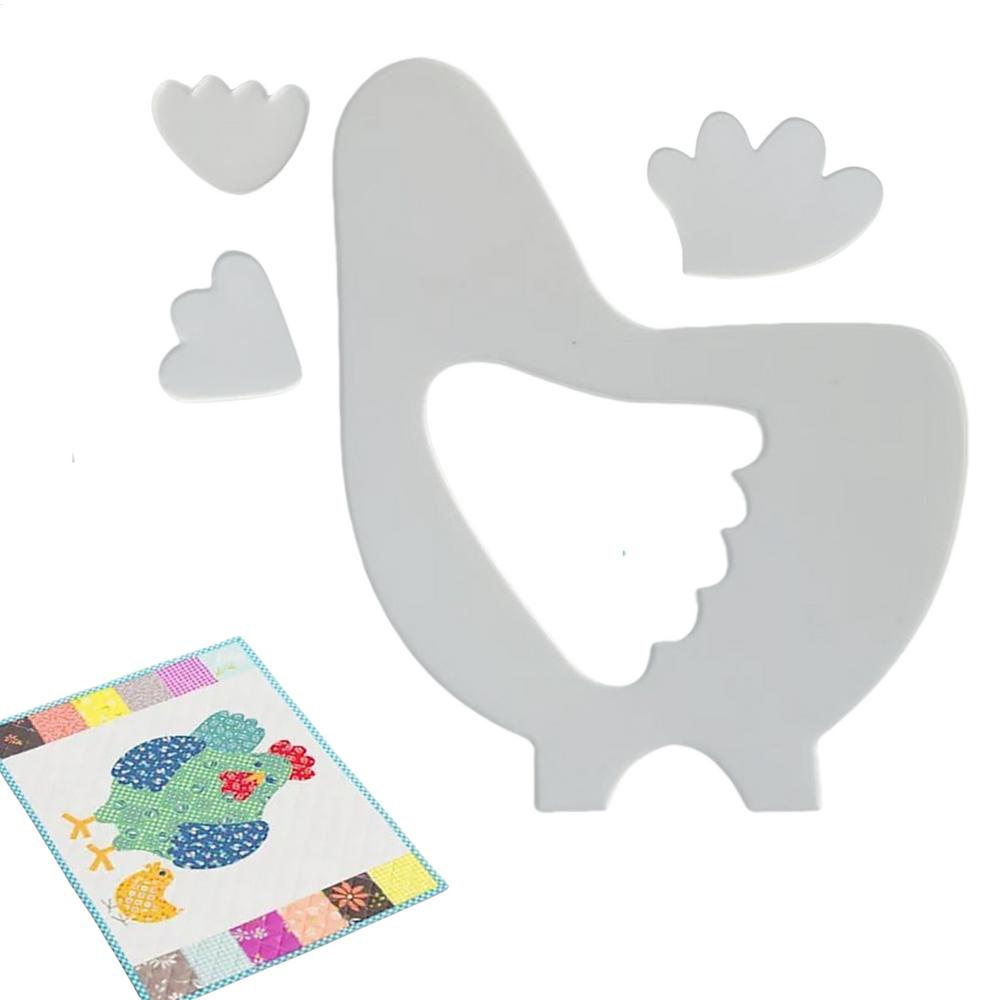 

Quilt Templates Chicken Quilting Template Set Stencil Tools Supplies For Projects Place Mats Wall Decor Women Beginner Family