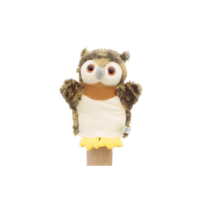 PUPPENSAMMLUNG NATUR & BAUERNHOF Eule Handpuppe, Braun, Kinder