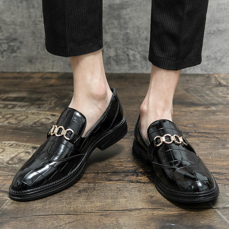 Fashion Designer Mens Leather Luxury Brand Casual Formal Office Bussiness Dress Loafers Man Moccasin Male Footwear Shoes for Men