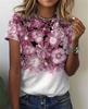 Summer Floral Flowers 3D Print T-Shirts Fashion Women's Round Neck Short Sleeve T Shirt Tees Harajuku Y2K Tops Female Clothing