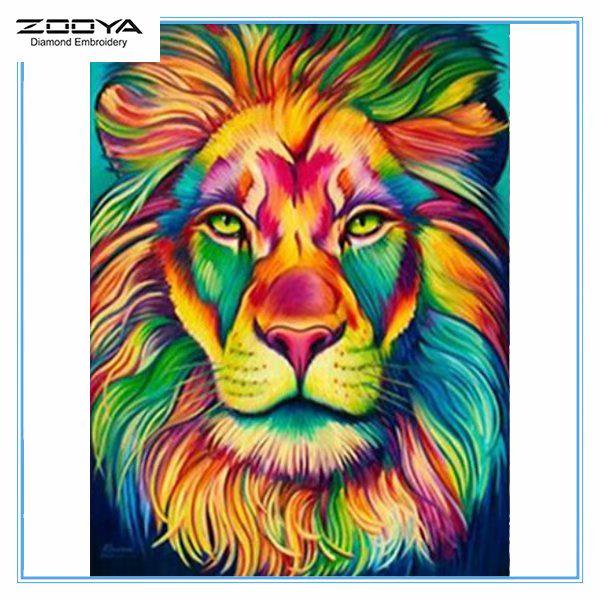 

ZOOYA DIY 3D Алмазная вышивка Крестиком Главная Декор Лев