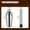 Chixing Professional Stainless Steel and Glass Cocktail Shaker Set
