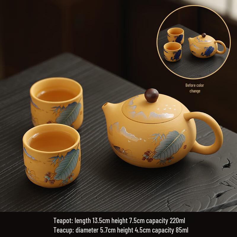 Shangqi Golden Section Yellow Clay Zisha Tea Set
