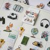 46pcs Vintage Travel Graffiti Decals Decorated Notebook Water Cup Diary Suitcase Guitar Classic Toy DIY Scrapbook Decals