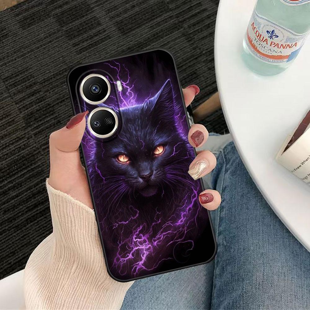 Black Cat Staring Eye Phone Case For HUAWEI NOVA Y70 3I 7I 8I 9SE P30 Y9 HONOR 8X 9X 20 90 X5 X6B X7A X7B X8B X9 X9B X9A Case