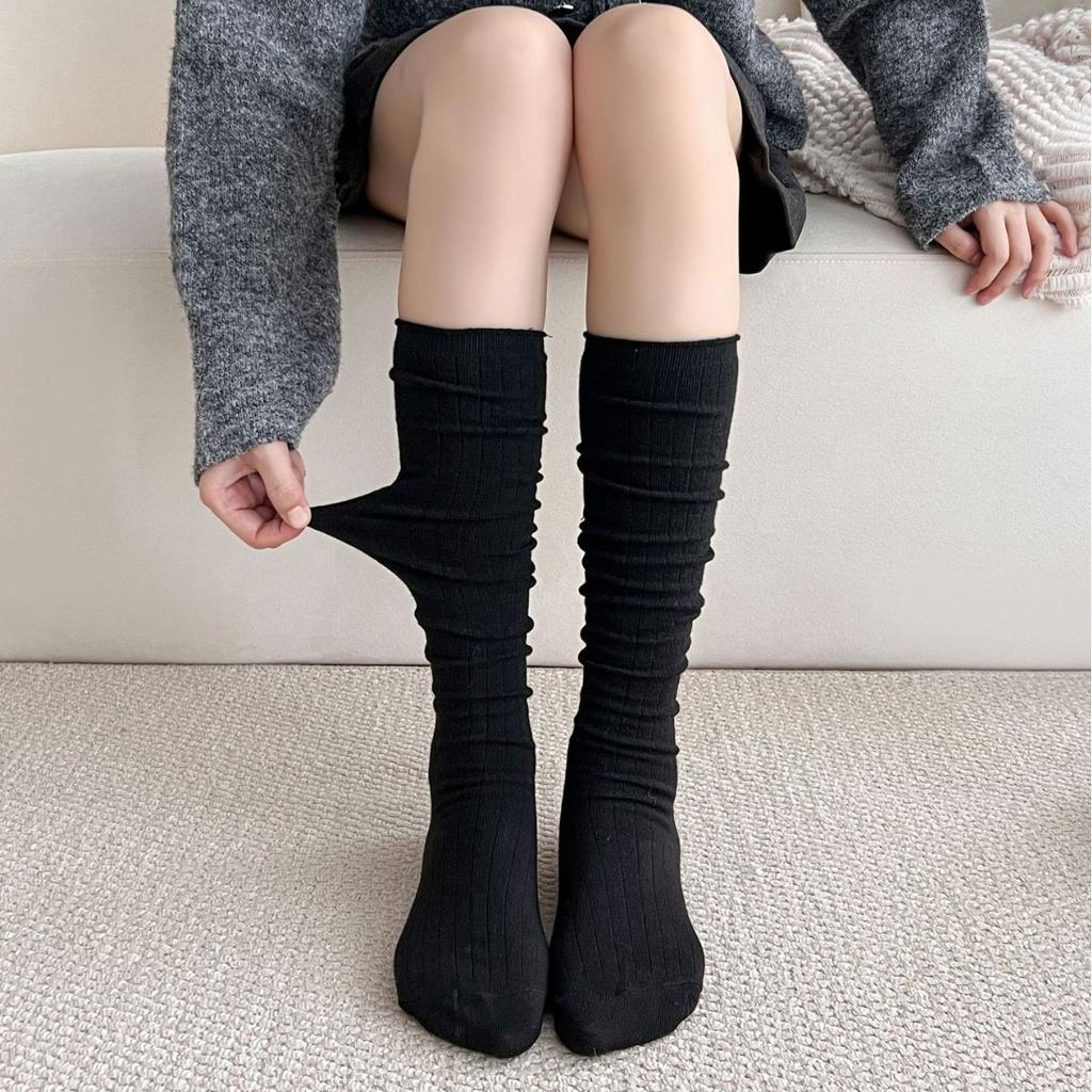 Ballet-style Socks, Women's Long Stockings, Pile Socks, Bubble Mouth, Breathable Long Socks, Thickened Calf Socks
