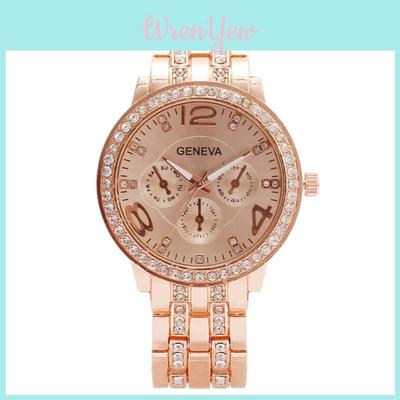 Stylish Silver Gold Rose Gold Womens Watch With Mineral Glass And Fold Clasp For Fashion