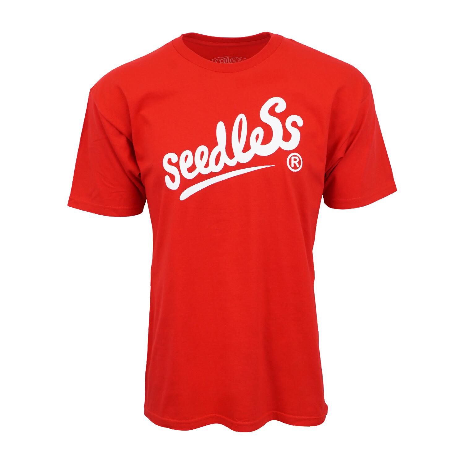 SEEDLESS MENS LOGO RED T SHIRT S