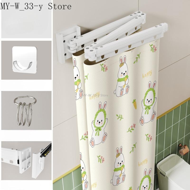 

Складна водонепроникна шторка для душу з присосками Без свердління для перегородки у ванній кімнаті Розділення сухої та вологої зони Шторка з ЕВА 150x200cm