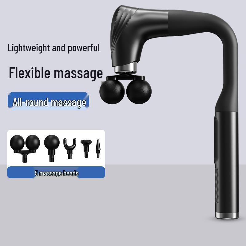 Dual-Head Long Handle Electric Fascia Gun: Professional Handheld Massager for Full Body Muscle Relaxation
