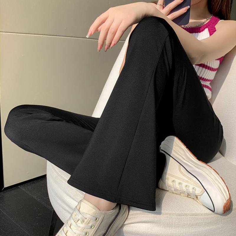 Haifischhose Schlaghose Damen Oberbekleidung Leggings Hohe Taille Bauch Hufeisenhose