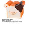 Bear Toast Squeeze Toy Slow Rising Stress Relief Cartoon Expression Bear Bread Sensory Toy Students Office Workers Anti-anxiety Gift