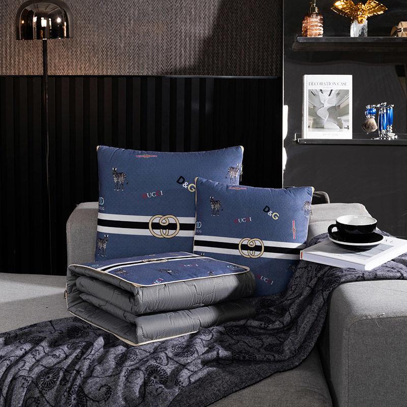 Chinese Style Pillow Quilt Dual-use Car Office Blanket High Quality Cotton Portable Foldable Quilt