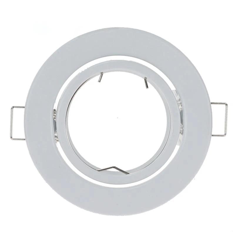 10pcs/lot 3Types Metal Round Adjustable LED Recessed Ceiling Light Frame for GU10 MR16 Bulb Fitting Mounted Spotlights Fixture
