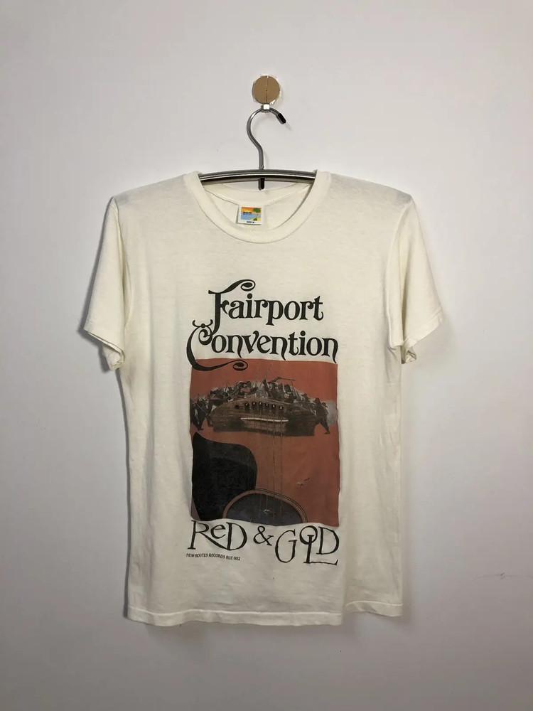Vintage Fairport Convention 1989 Red And Gold Shirt S5XL NZ014 S