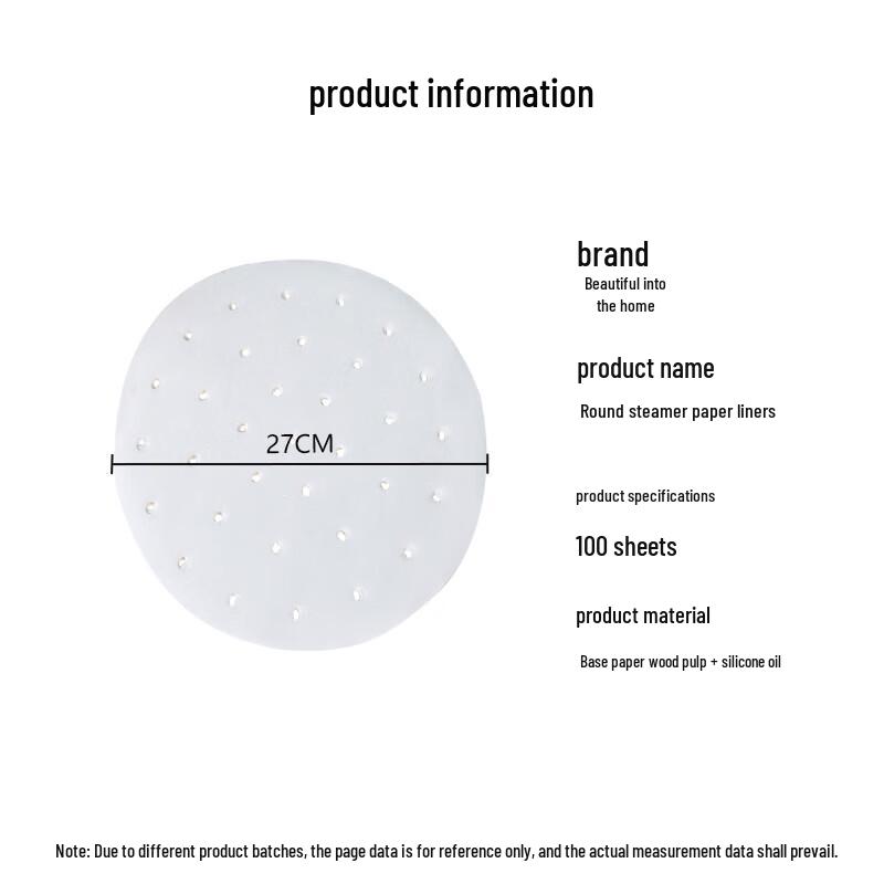 MEIJINJIA Disposable Round Steamer Liners