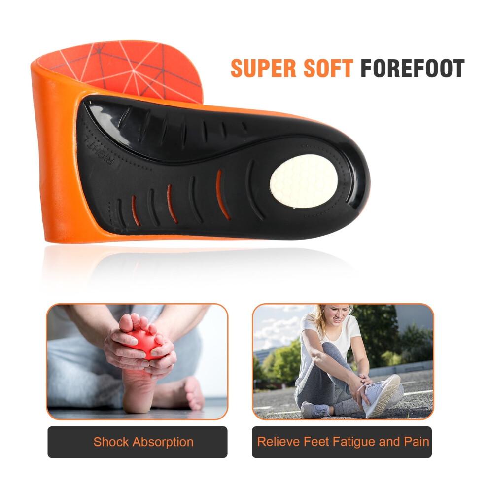 Pain Relief Insole Arch Support Orthotic Insoles for Plantar Fasciitis Flat Feet and Shock Absorption Inserts M