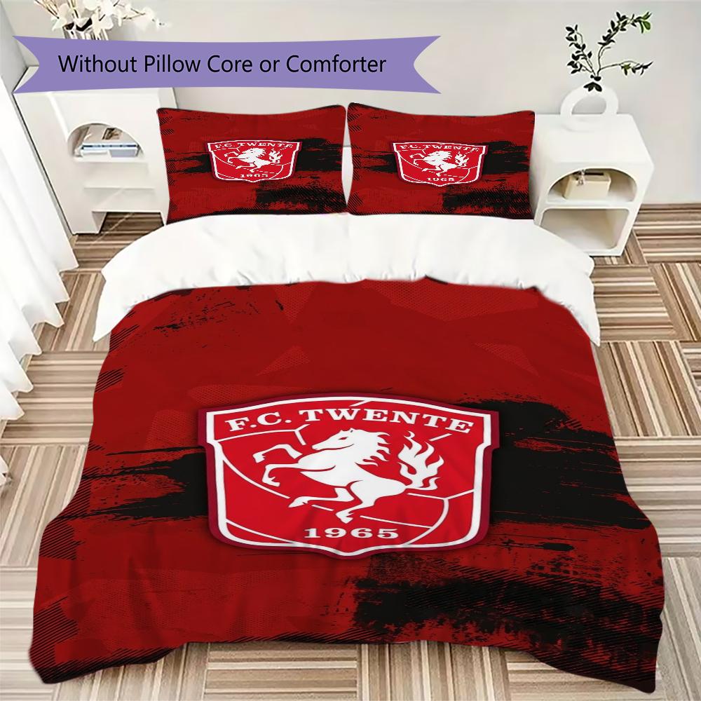 Set Copripiumino Trapuntato Twente FC con Motivo Gufo Federa Decorazione per la Casa Regalo di Compleanno (1 * copripiumino + 2 * federe senza imbottitura)