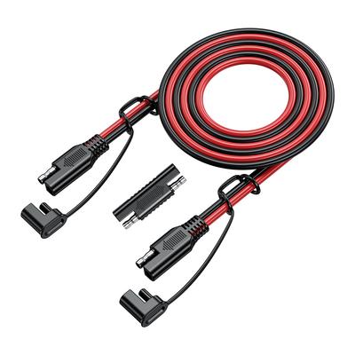 Battery Charging Cable SAE To SAE 12V-36V Solar Plug Cord Dustproof Car 16 AWG Line Solar Auto Battery SAE Power Cable Connector