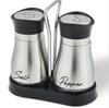 Kitchen Glass Spice Bottle Adjustable Refillable Salt and Pepper Shakers 2pcs Set with Shelf Spice Dispenser With Pour Holes