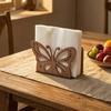 Rustic Napkin Holder Vintage Butterfly/Sunflower Wooden Paper Towel Dispenser Tabletop Standing Napkin Rack for Kitchen Dining Room Farmhouse Party