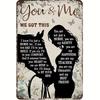 Vintage Horse & Rider Inspirational Metal Sign -  Wall Hanging Decor for Home, Lake House, Rustic Tin Wall Art